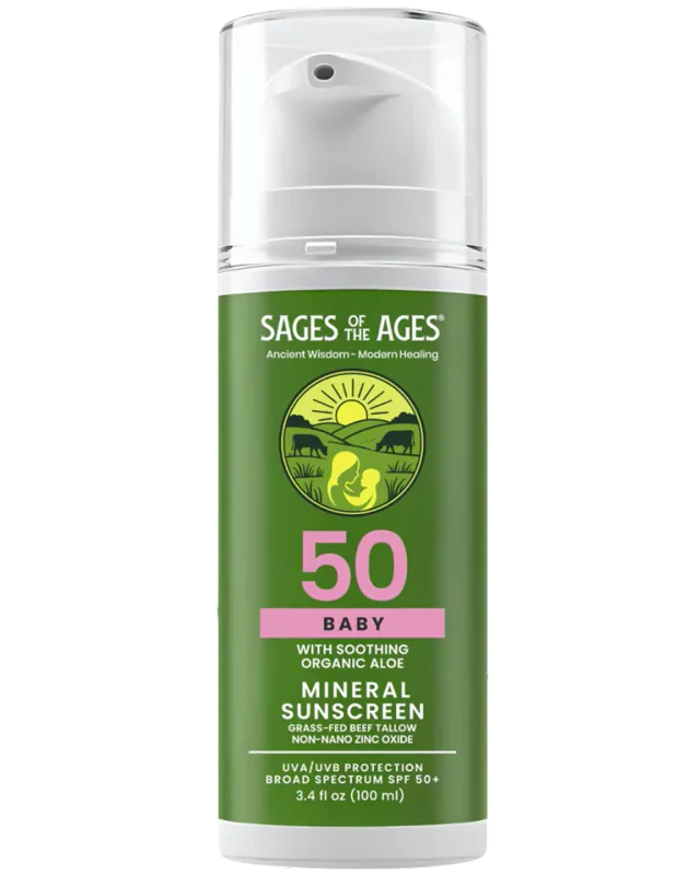 Sages Of The Ages Mineral Baby Sunscreen SPF 50 (Tallow Base)