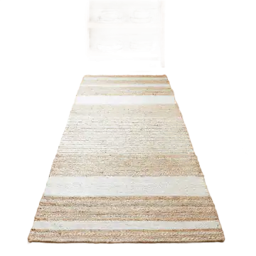 Homespice Reva Striped Jute & Cotton Runner Rug