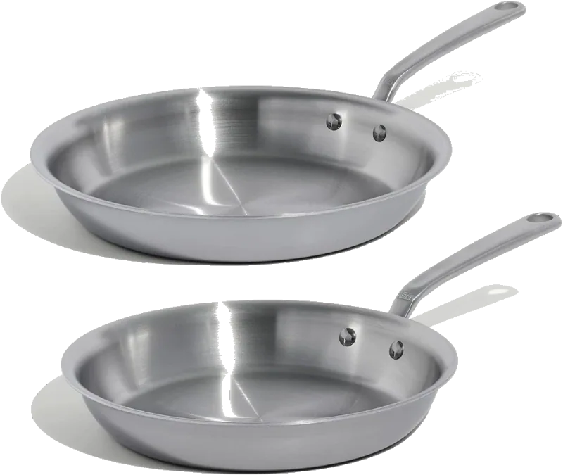 Made In 2-Piece 5-Ply Stainless Clad Frying Pan Set