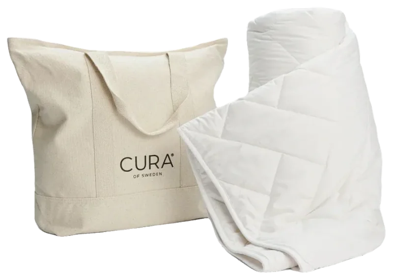 CURA Pearl Cotton Eco Weighted Duvet, 150 x 210 cm, 7 kg