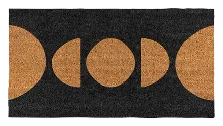 West Haven & Company Modern Black Coir Doormat
