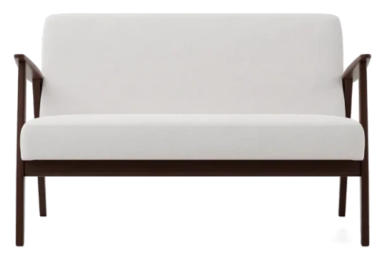 Bemz Ekenäset Two-Seat Cover, Simply Linen Absolute White