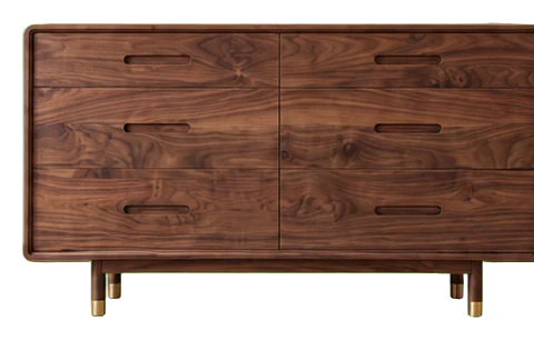 Avin Mid-Century Modern 6-Drawer Hardwood Dresser