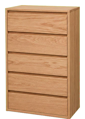 Room Doctor Solid Oak 5-Drawer Chest — Unfinished, Zero-Plywood Option