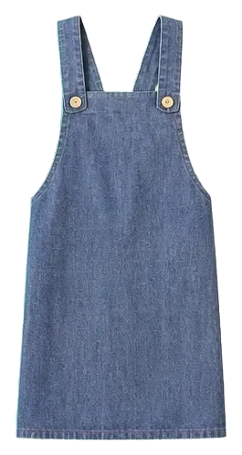 A Grupė Linen Children’s Kitchen Apron, Blue Denim