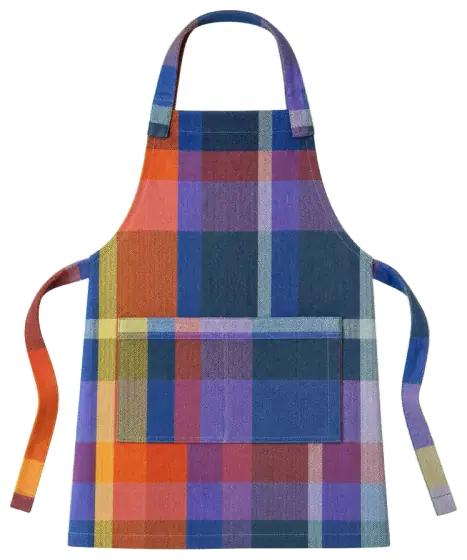 Mungo Alles Cotton-Linen Kids Apron, Iris