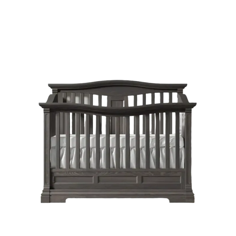 Romina Furniture Imperio Convertible Crib / Open Back - Aqua Gray