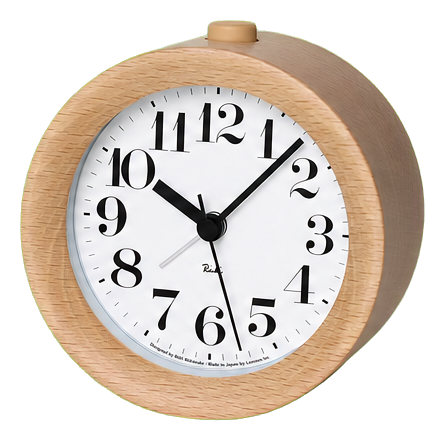 Lemnos Riki Beech Alarm Clock