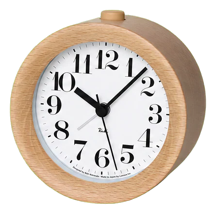 Lemnos Riki Beech Alarm Clock
