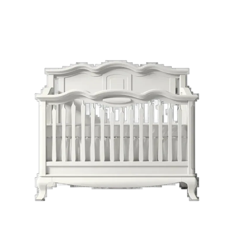 Romina Furniture Cleopatra Convertible Crib / Solid Back - Solid White