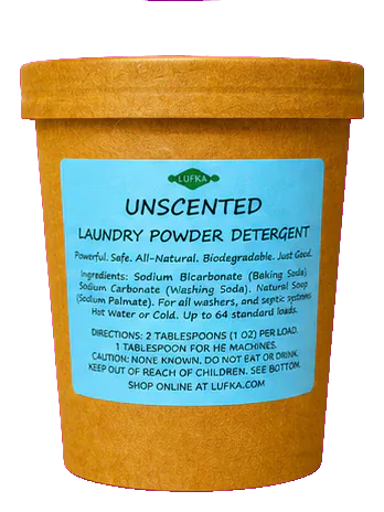 LUFKA Unscented Laundry Powder, 64 Loads