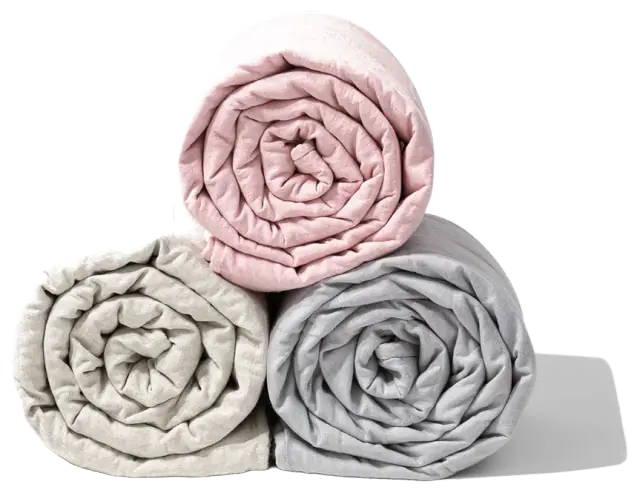 Plantule Personalized Linen Weighted Blanket with Glass Beads