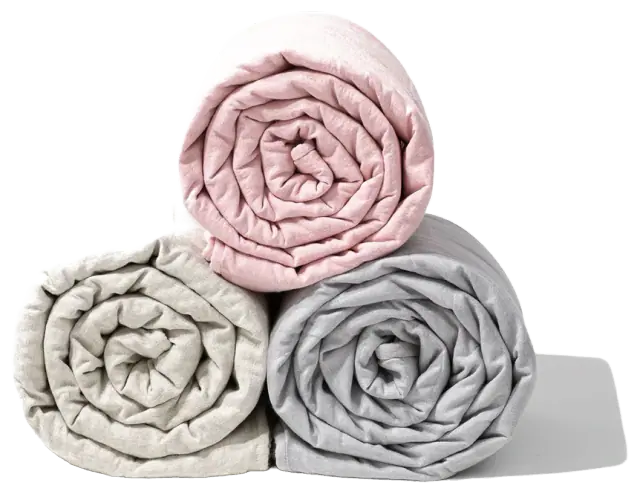 Plantule Personalized Linen Weighted Blanket with Cherry Pits