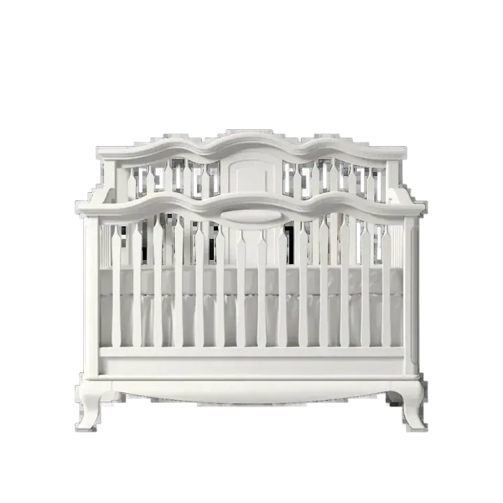 Romina Furniture Cleopatra Convertible Crib / Open Back - Solid White