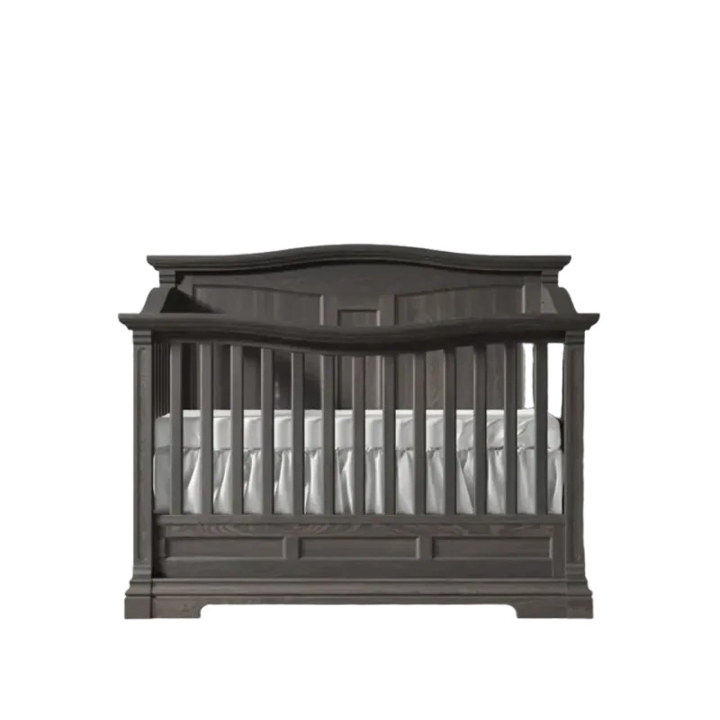 Romina Furniture Imperio Convertible Crib / Solid Back - Aqua Gray