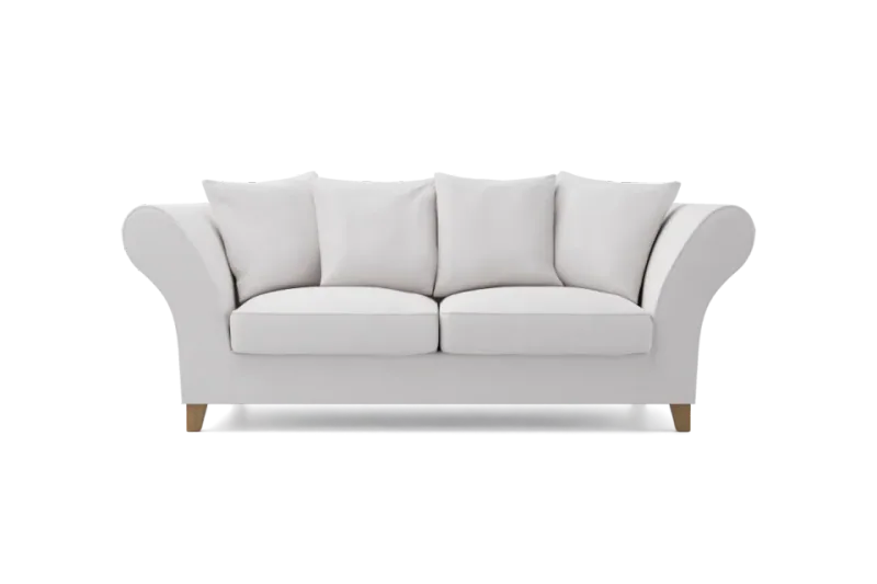Bemz Backa 2.5-Seat Cover, Simply Linen Absolute White