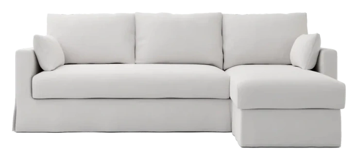 Bemz Hyltarp Right-Chaise Cover, Simply Linen Absolute White