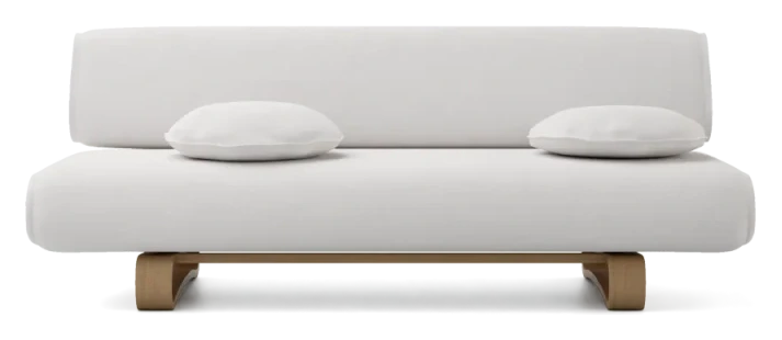 Bemz Allerum Sofa Bed Cover, Simply Linen Absolute White