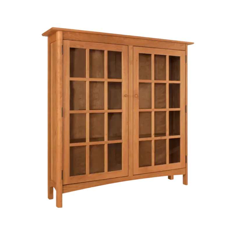 Vermont Furniture Designs Heartwood Shaker 2-Glass Door Bookcase