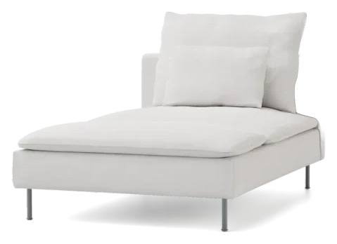 Bemz Söderhamn Chaise Cover, Simply Linen Absolute White