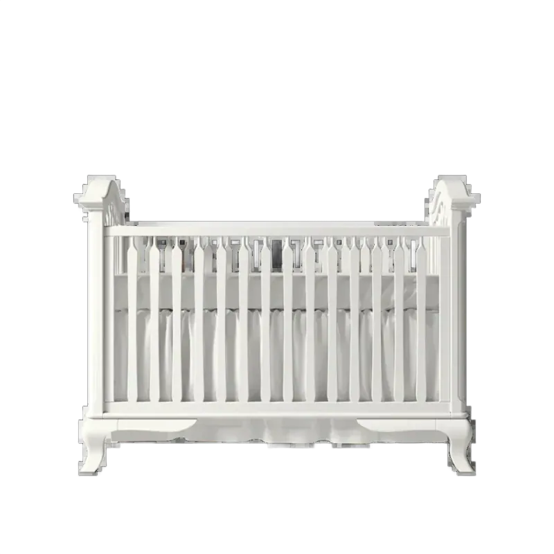 Romina Furniture Cleopatra Classic Crib - Solid White